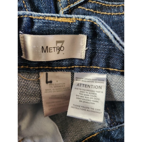 Metro7 Women's Dark Wash Straight Leg Denim Capris sz6 - Picture 8 of 8